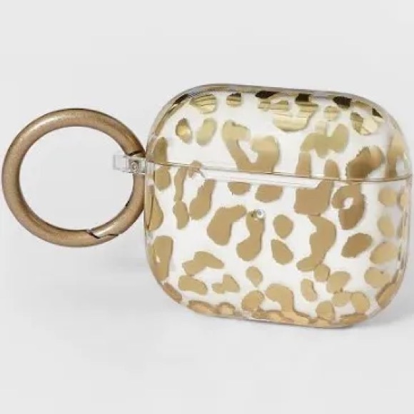 Apple AirPods 3rd Generation Silicone Case with Clip - Heyday Clear/Gold - Picture 3 of 3